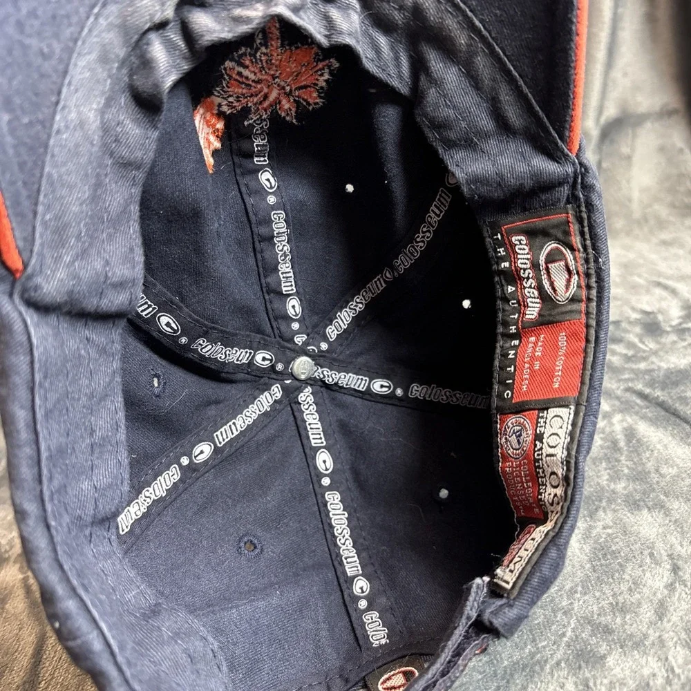 Vintage Tigers Hap Colosseum Cap Embroidered Blue Orange Paw Palm Tree Strapback